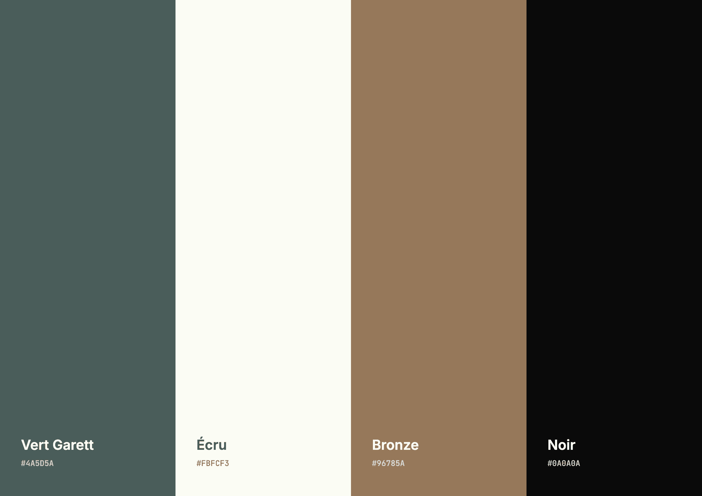 Palette de couleurs de Garett Immobilier