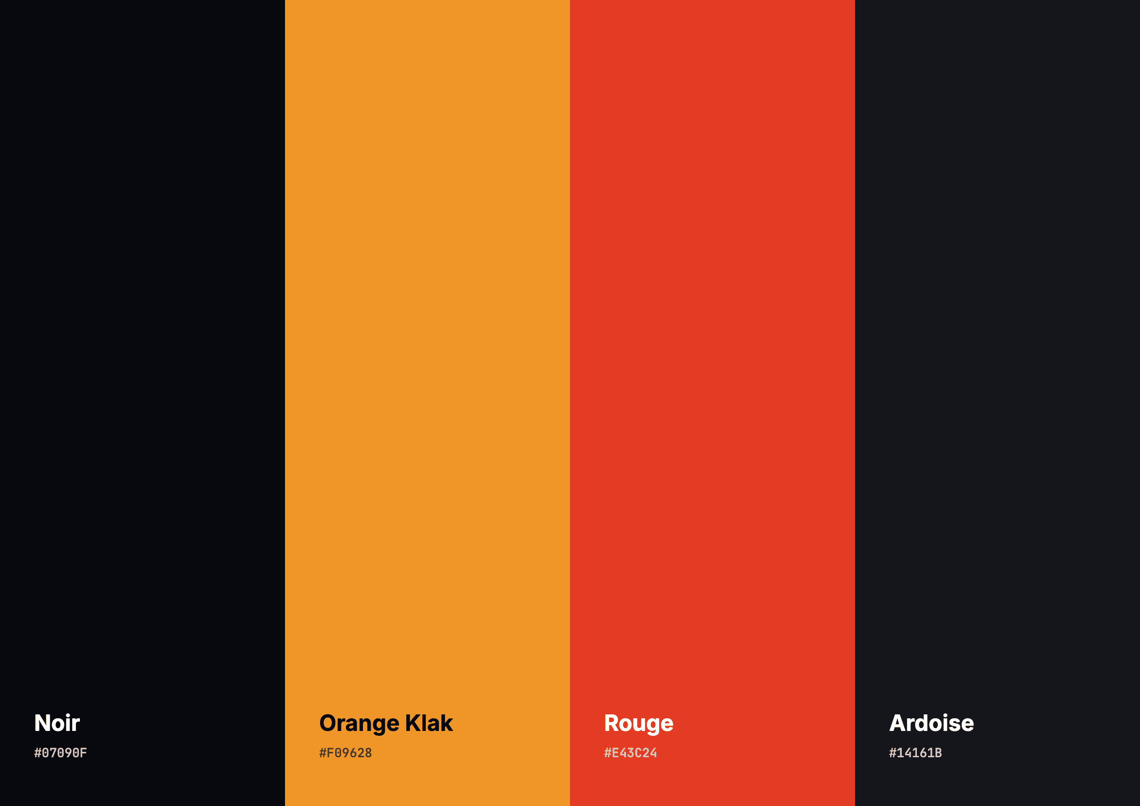 Palette de couleurs de Klak