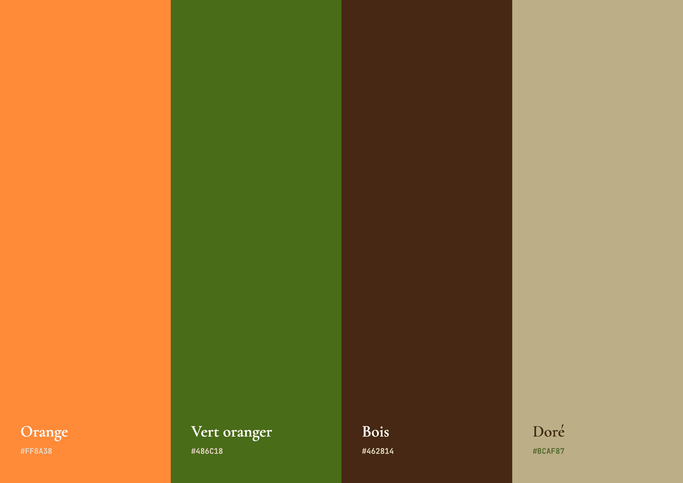 Palette de couleurs de L’Orangerie du Parc
