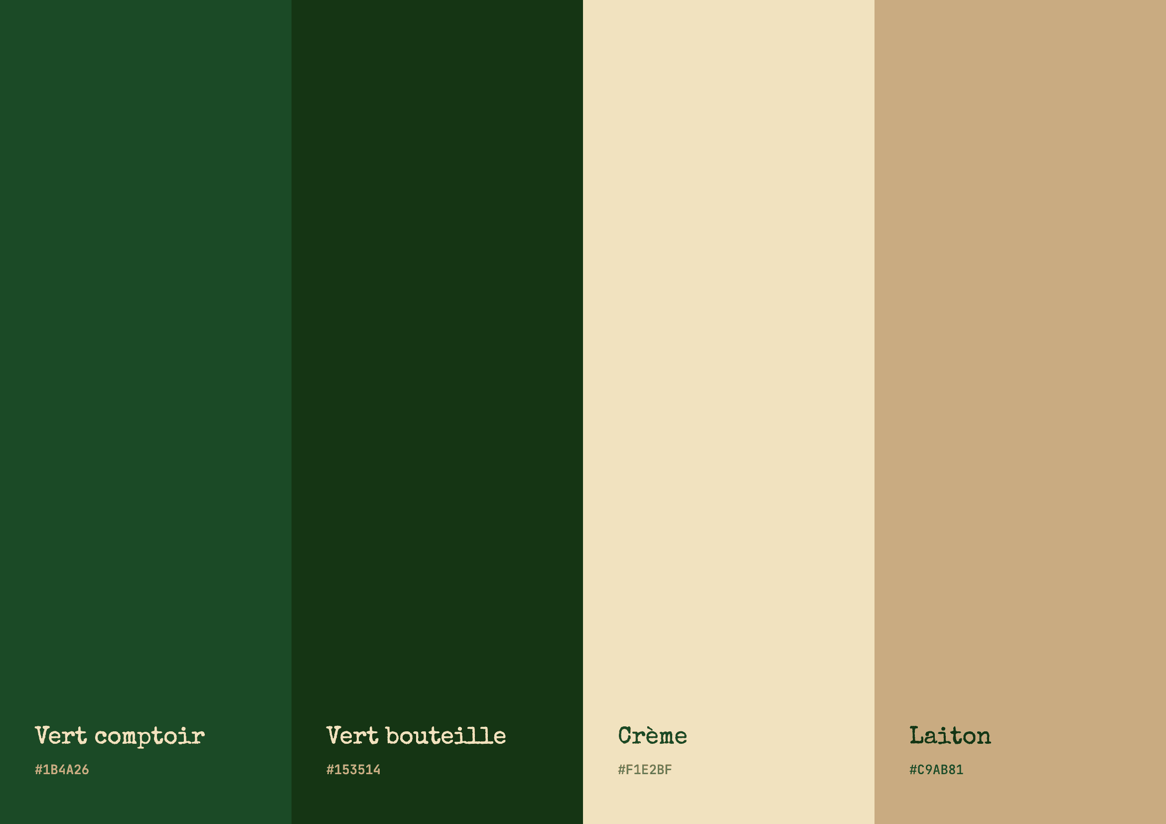 Palette de couleurs de Le Chardonnay Comptoir