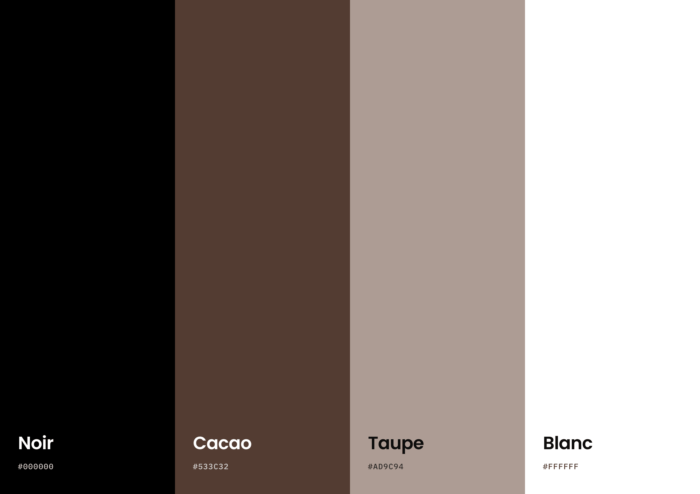 Palette de couleurs de (Re) Belle Agence