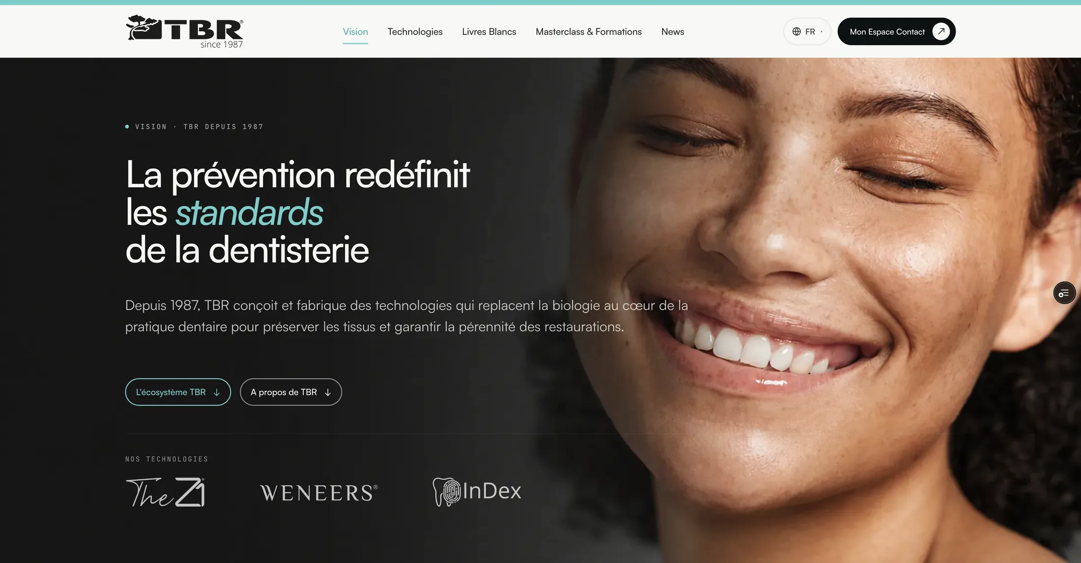 Page d’accueil TBR sur la prévention dentaire