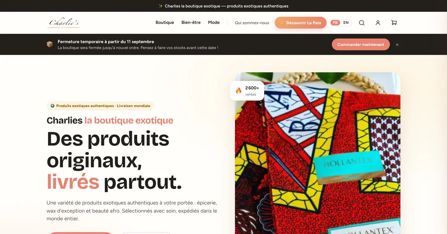 Boutique Charlie's, vue 1 sur 10
