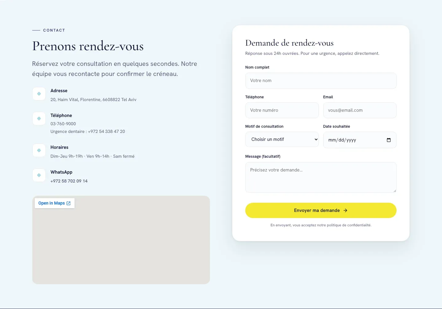 Site Dental Harmonia, vue 10 sur 10