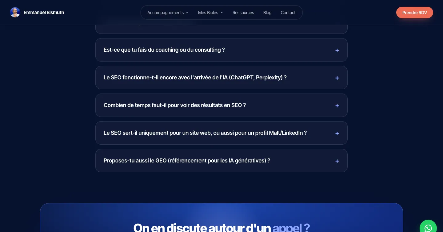 Site Emmanuel Bismuth, vue 10 sur 10