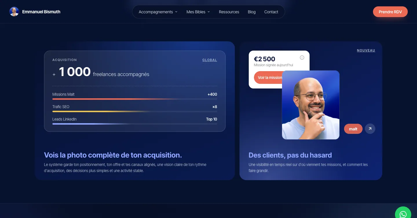 Site Emmanuel Bismuth, vue 2 sur 10