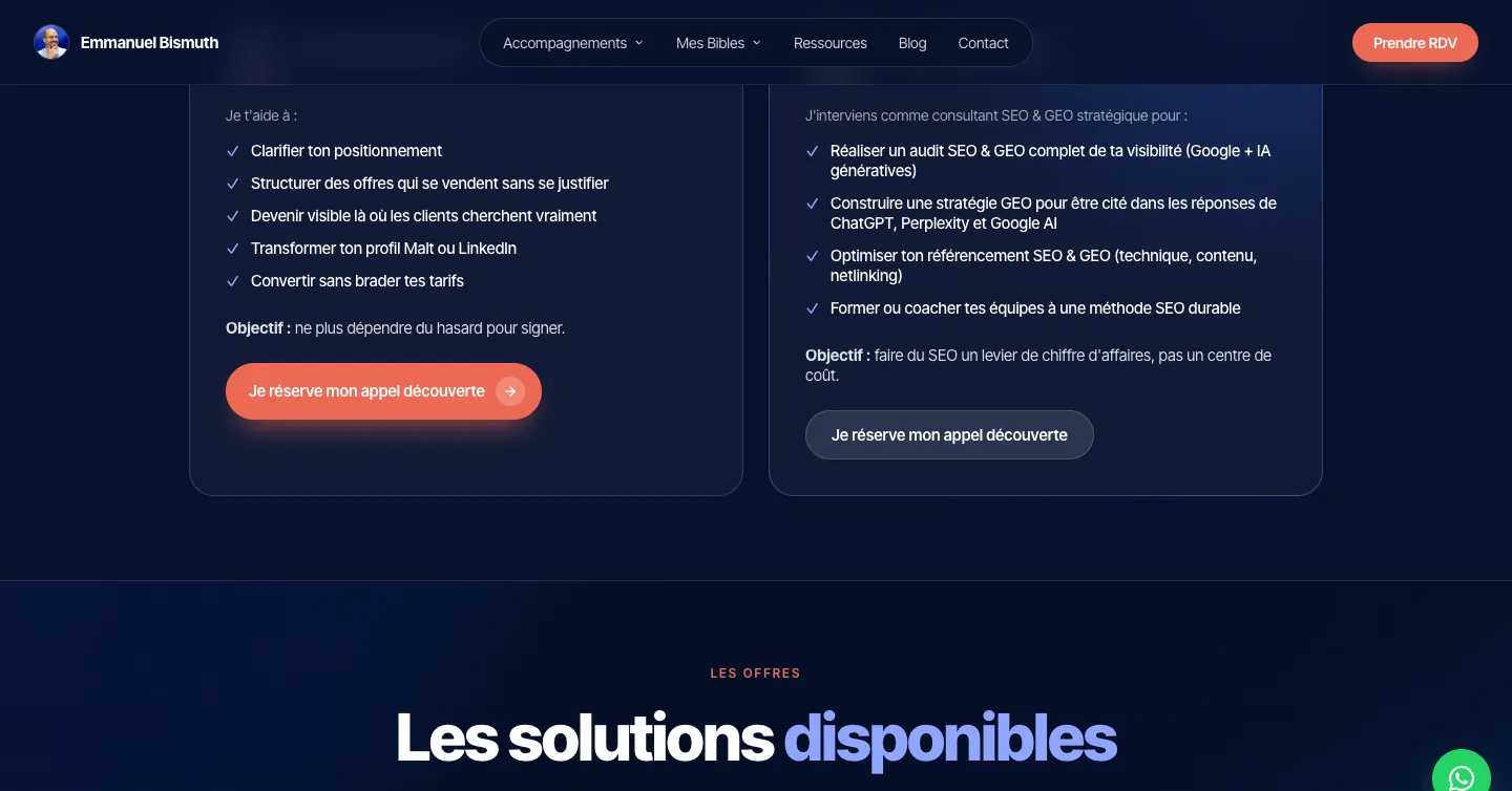 Site Emmanuel Bismuth, vue 6 sur 10