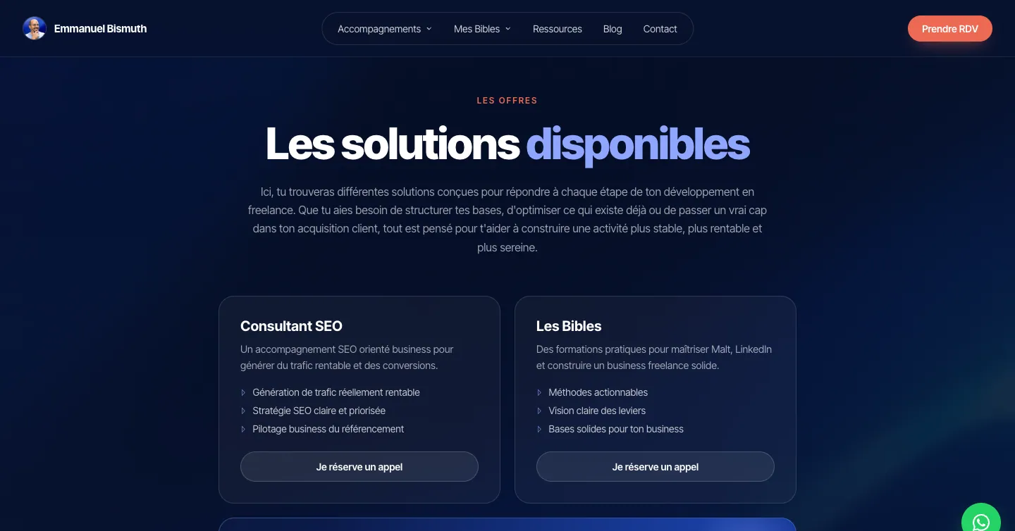 Site Emmanuel Bismuth, vue 7 sur 10