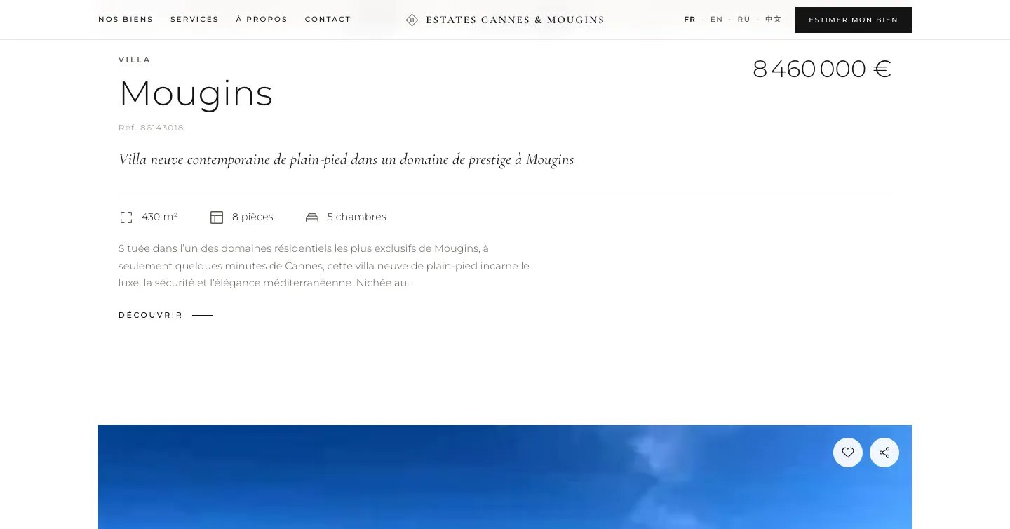 Site Estates Cannes, vue 4 sur 10
