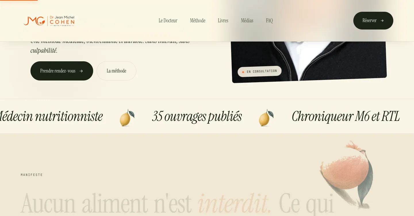 Site du Dr Jean-Michel Cohen, vue 1 sur 10