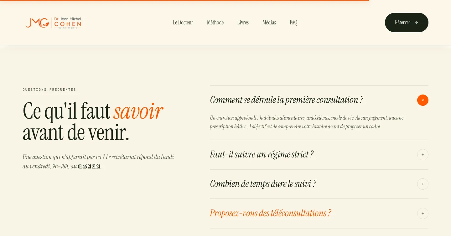 Site du Dr Jean-Michel Cohen, vue 9 sur 10