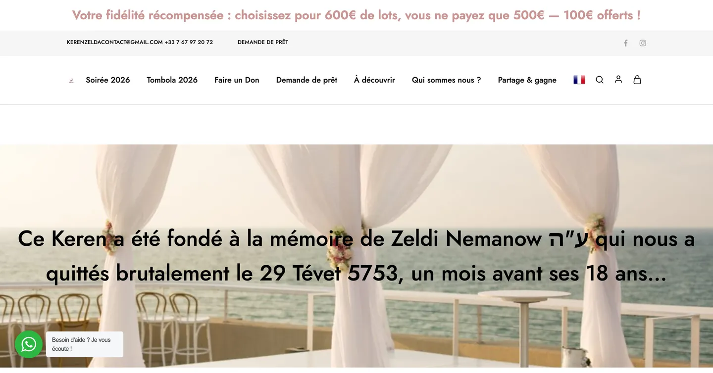 Site Keren Zelda, vue 1 sur 10