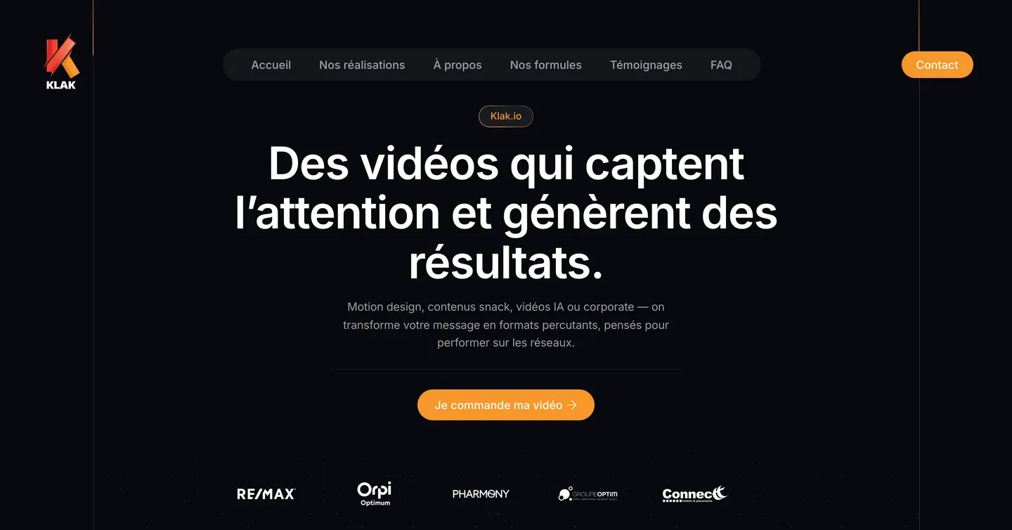Site Klak.io, vue 1 sur 10