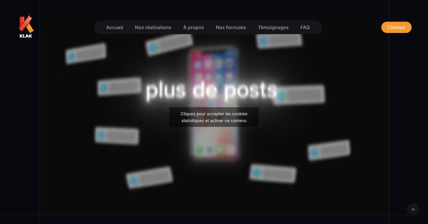 Site Klak.io, vue 2 sur 10