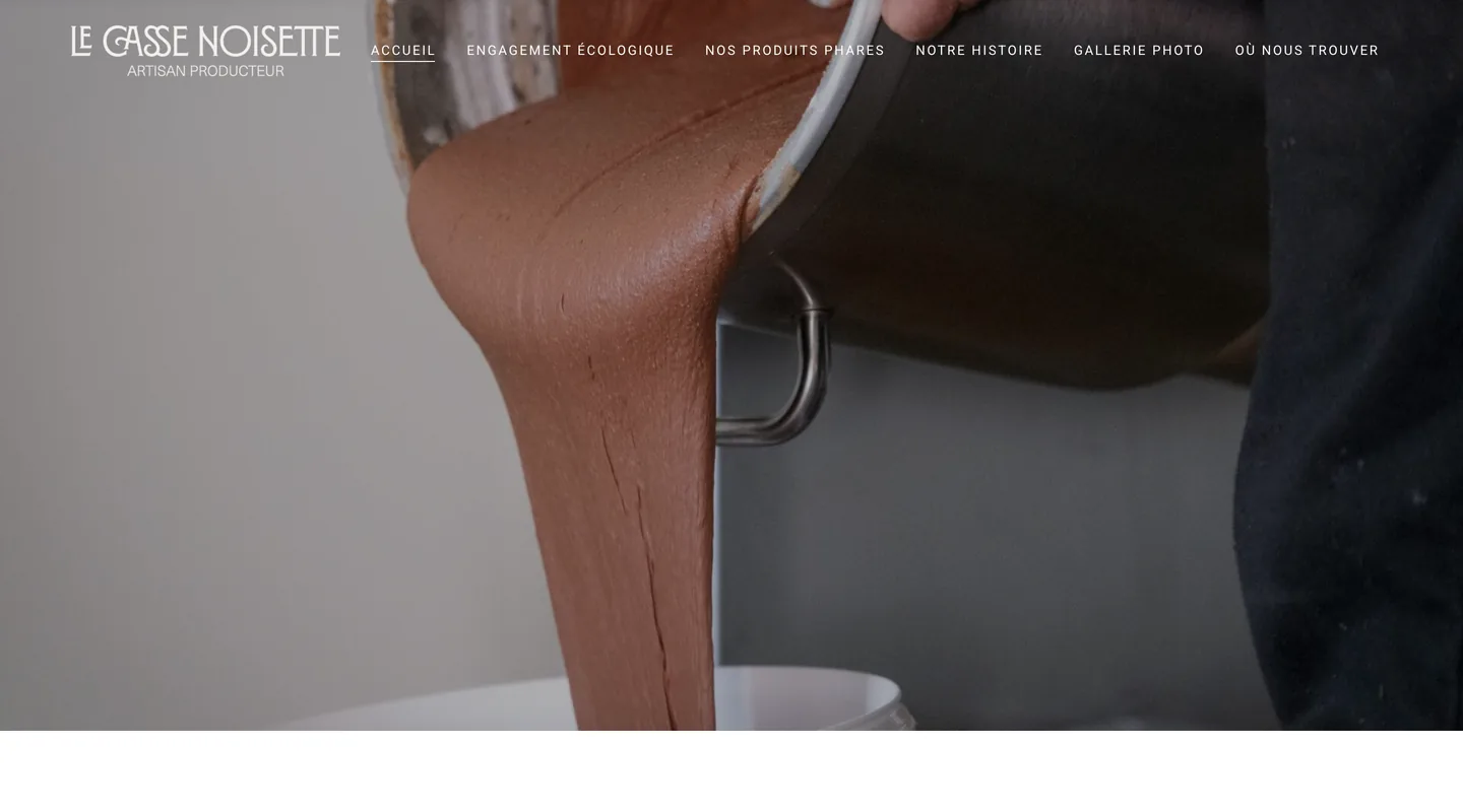 Page d'accueil du site Le Casse-Noisette réalisé par Peechy