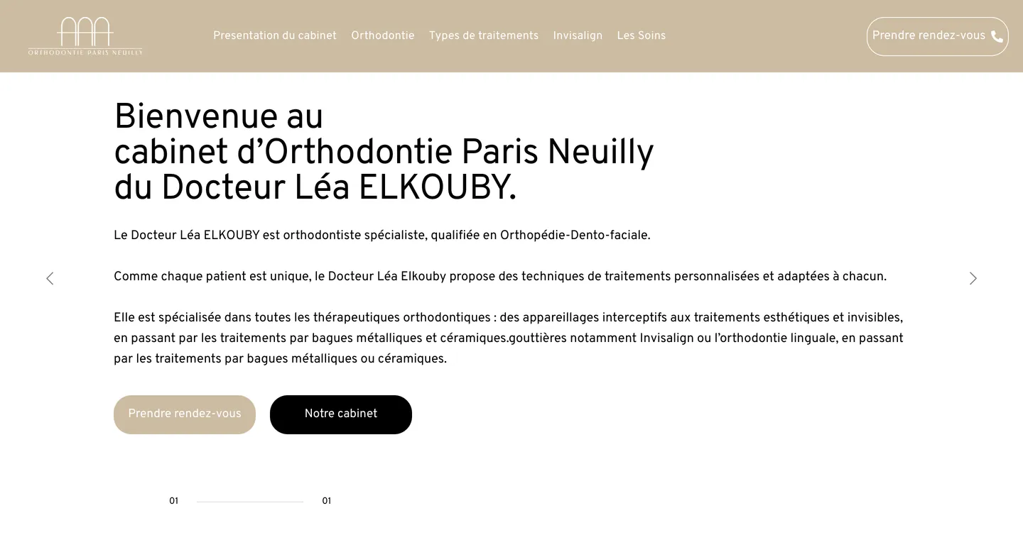 Site du Dr Léa Elkouby, vue 1 sur 10