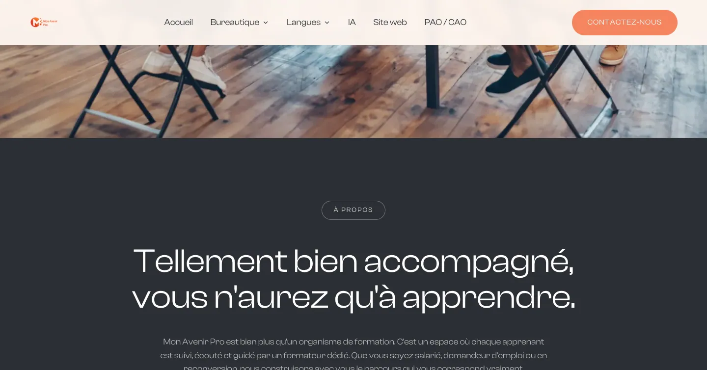 Site Mon Avenir Pro, vue 2 sur 10