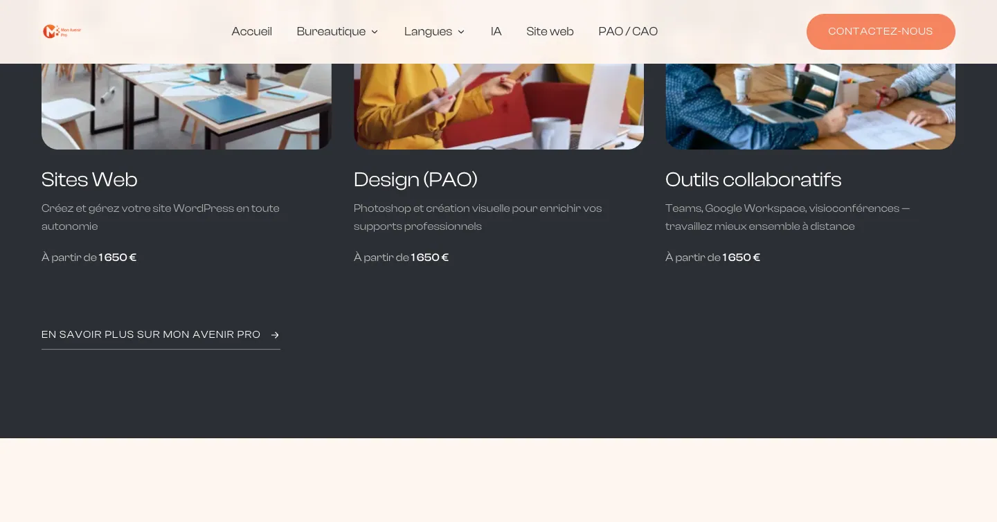 Site Mon Avenir Pro, vue 8 sur 10