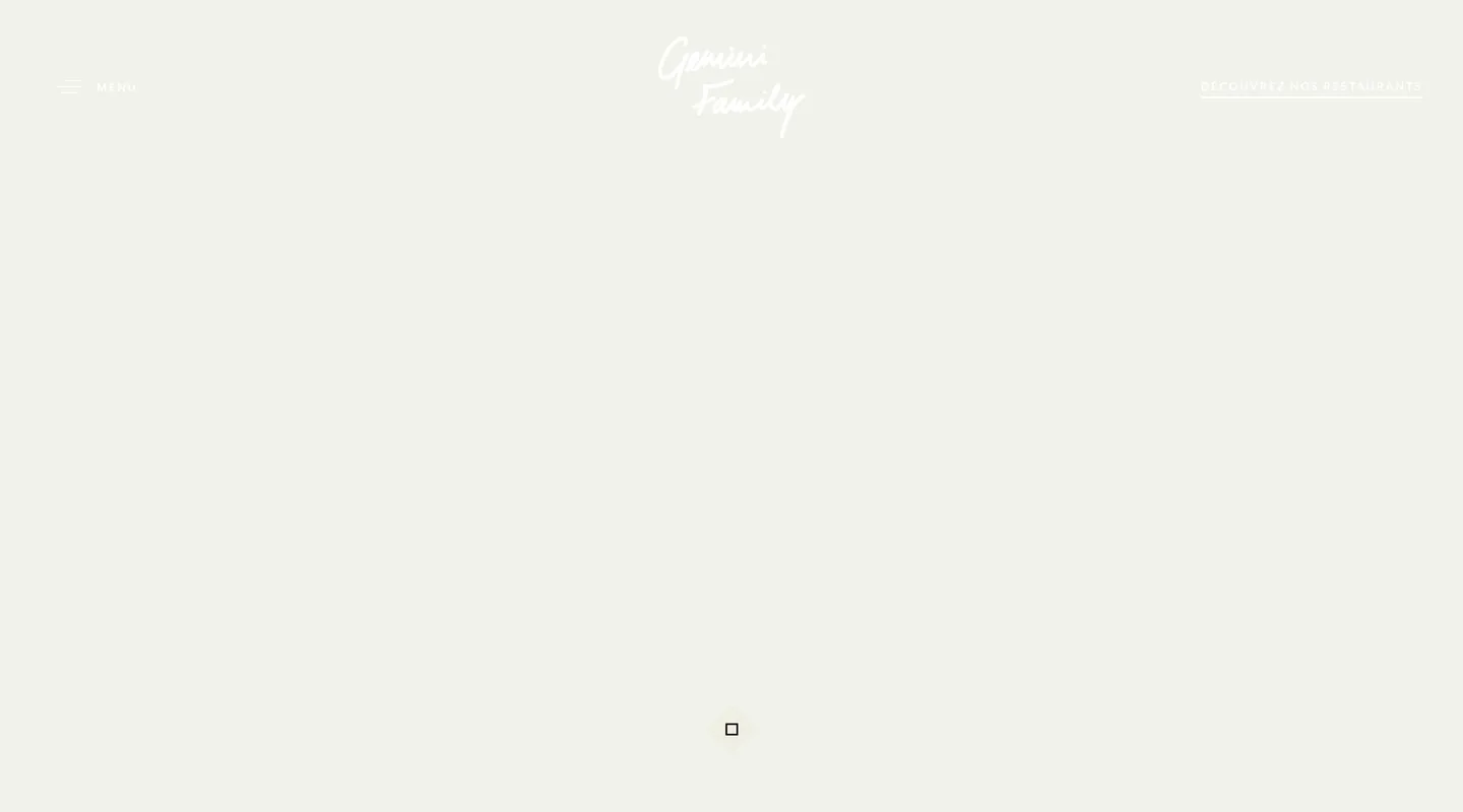 Page d'accueil du site Gemini Family réalisé par Peechy