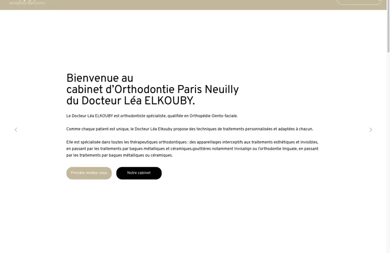 Site web Orthodontie Paris Neuilly — Cabinet orthodontie