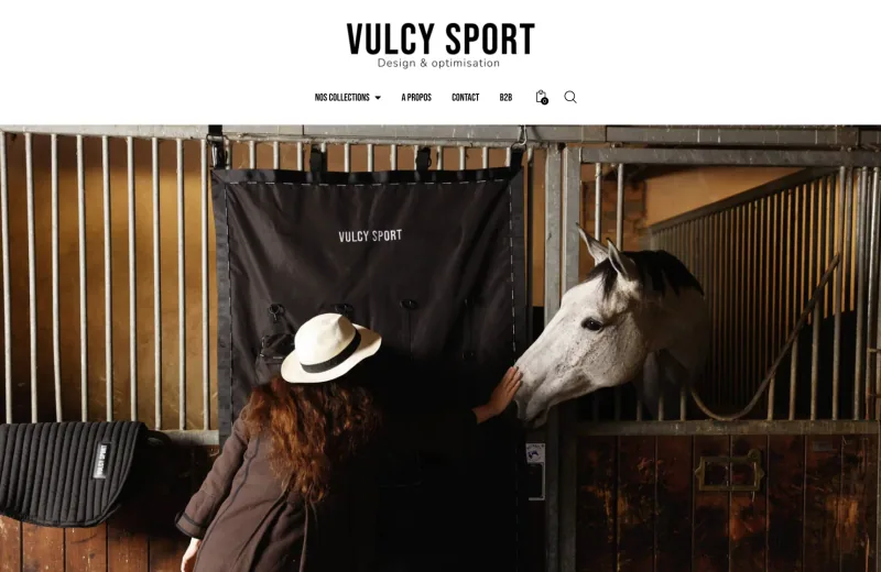 Site web Vulcy Sport — E-commerce équestre