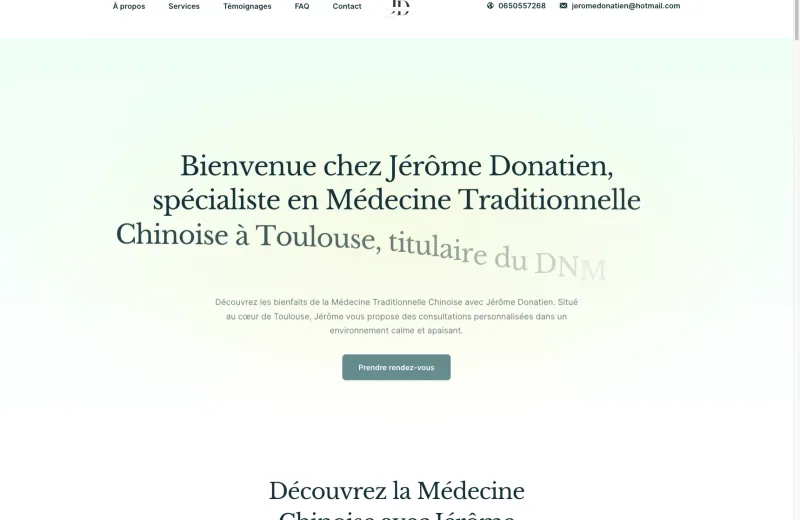 Site web Jérôme Donatien — Médecine chinoise Toulouse