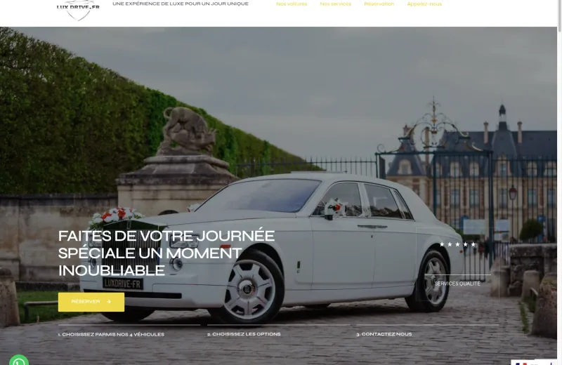 Site web Lux Drive — Location voitures de luxe