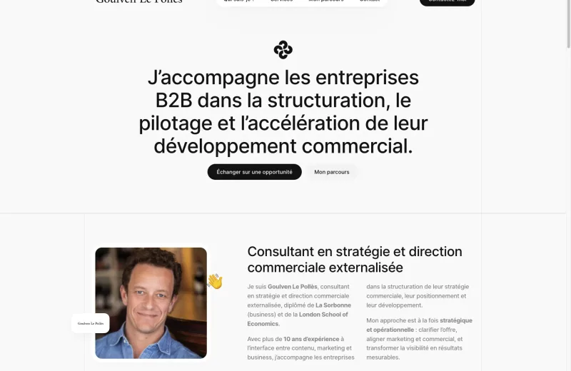Site web Goulven Le Pollès — Consultant B2B