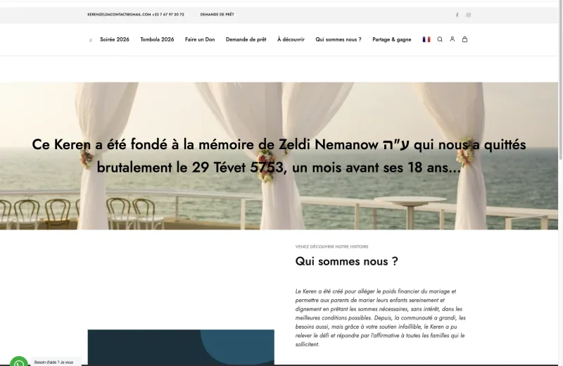 Site web Le Keren — Association mariages