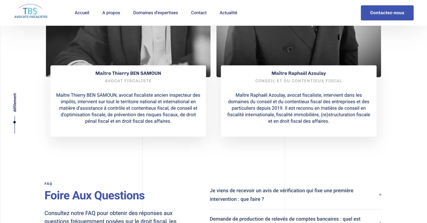 Site TBS Avocats fiscalistes, vue 3 sur 10