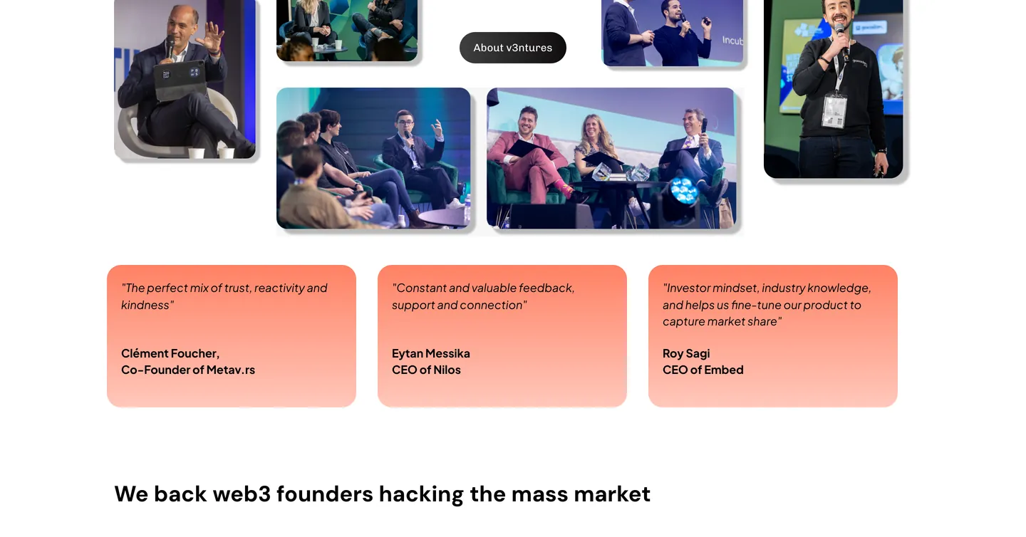 Site V3ntures, vue 2 sur 10